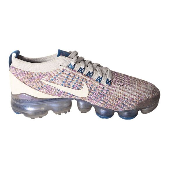 NIKE Air VaporMax Flyknit 3 "Desert Sand Vivid Purple" Running Shoes Size 7 - Picture 7 of 9